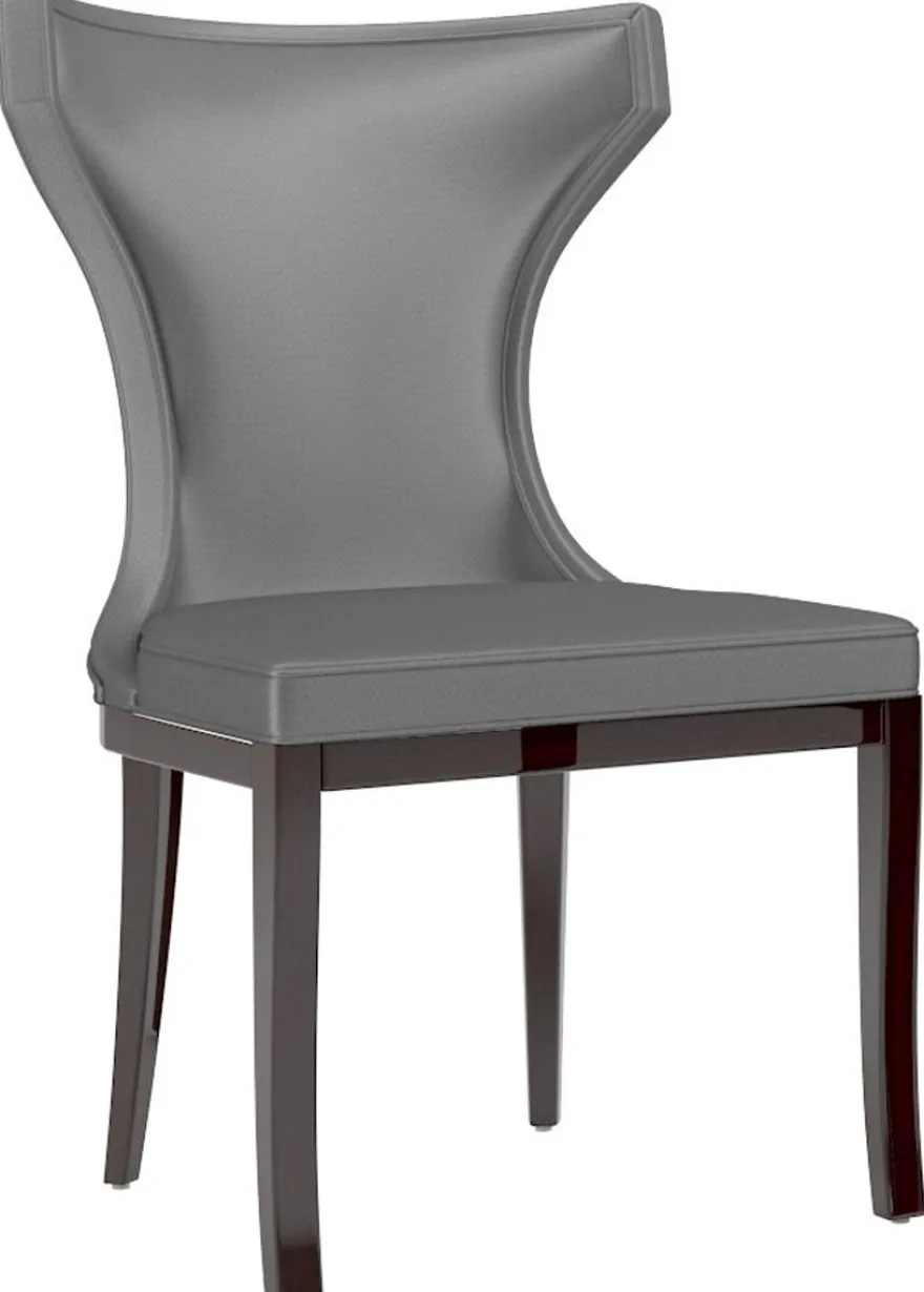 Casa Padrino Luxus Esszimmer Set Silber / Dunkelbraun - 1 Esszimmertisch & 6 Esszimmerstühle - Luxus Qualität - Luxus Esszimmer Möbel
