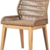 Casa Padrino Luxus Esszimmer Stuhl Braun / Naturfarben 50 x 60 x H. 90 cm - Luxus Garten Stuhl mit edlem Rattangeflecht - Esszimmer Möbel - Garten Möbel - Rattan Möbel - Luxus Möbel