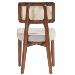 Casa Padrino Luxus Esszimmer Stuhl 6er Set Grau / Braun / Naturfarben H. 85 cm