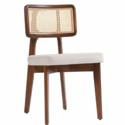 Casa Padrino Luxus Esszimmer Stuhl 6er Set Grau / Braun / Naturfarben H. 85 cm