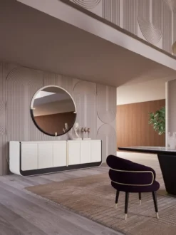 Casa Padrino Luxus Esszimmer Stuhl 8er Set Lila / Schwarz / Beige - Küchen Stühle mit Armlehnen - Esszimmer Möbel - Restaurant Möbel - Hotel Möbel - Luxus Möbel