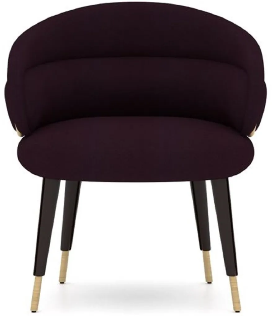 Casa Padrino Luxus Esszimmer Stuhl 8er Set Lila / Schwarz / Beige - Küchen Stühle mit Armlehnen - Esszimmer Möbel - Restaurant Möbel - Hotel Möbel - Luxus Möbel