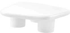 Casa Padrino Luxus Fiberglas Couchtisch Hochglanz Weiß 160 x 118 x H. 33 cm - Fiberglas Wohnzimmertisch - Wohnzimmer Möbel - Hotel Möbel - Luxus Möbel - Fiberglas Möbel