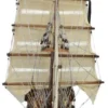 Casa Padrino Luxus Flaggschiff France II Mehrfarbig 120 x 27 x H. 87 cm - Handgefertigtes Deko Schiff - Holzschiff - Segelschiff - Kriegsschiff - Modellschiff - Wohnzimmer Deko - Deko Accessoires
