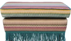 Casa Padrino Luxus Fußhocker im Barock Stil Mehrfarbig 76 x 54 x H. 40 cm - Wohnzimmer Möbel