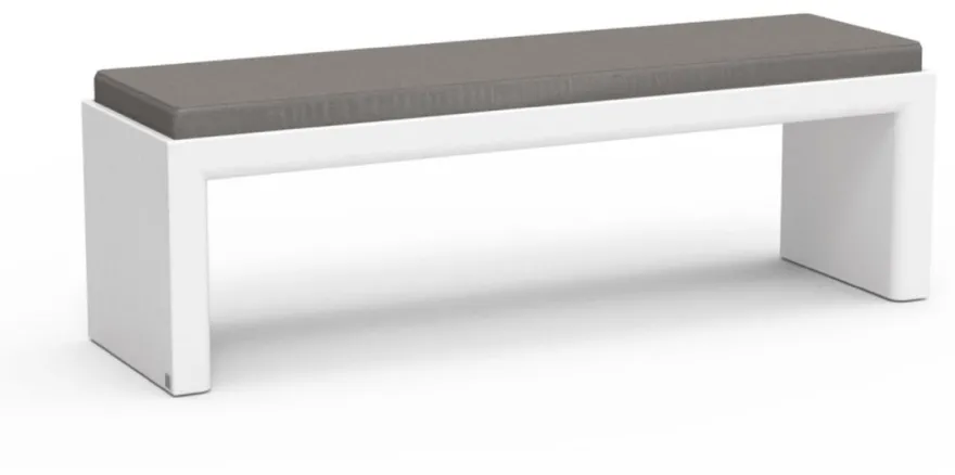 Casa Padrino Luxus Gartenbank Dunkelgrau / Matt Weiß 180 cm - Outdoor Garten Sitzbank