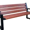 Casa Padrino Luxus Gartenbank Dunkelbraun / Schwarz 150 x 40 x H. 90 cm - Schlossbank Parkbank Bank
