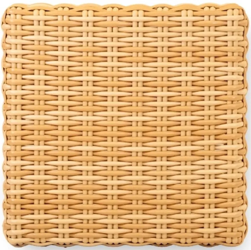 Casa Padrino Luxus Garten Couchtisch Naturfarben 74 x 74 x H. 30 cm