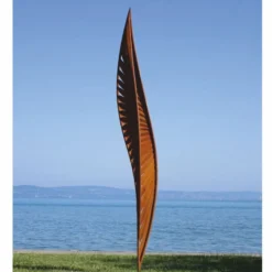 Casa Padrino Luxus Garten Deko Stahl Skulptur Rost H. 300 cm - Garten Skulpturen