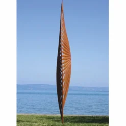 Casa Padrino Luxus Garten Deko Stahl Skulptur Rost H. 300 cm - Garten Skulpturen