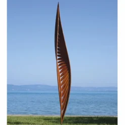 Casa Padrino Luxus Garten Deko Stahl Skulptur Rost H. 300 cm - Garten Skulpturen