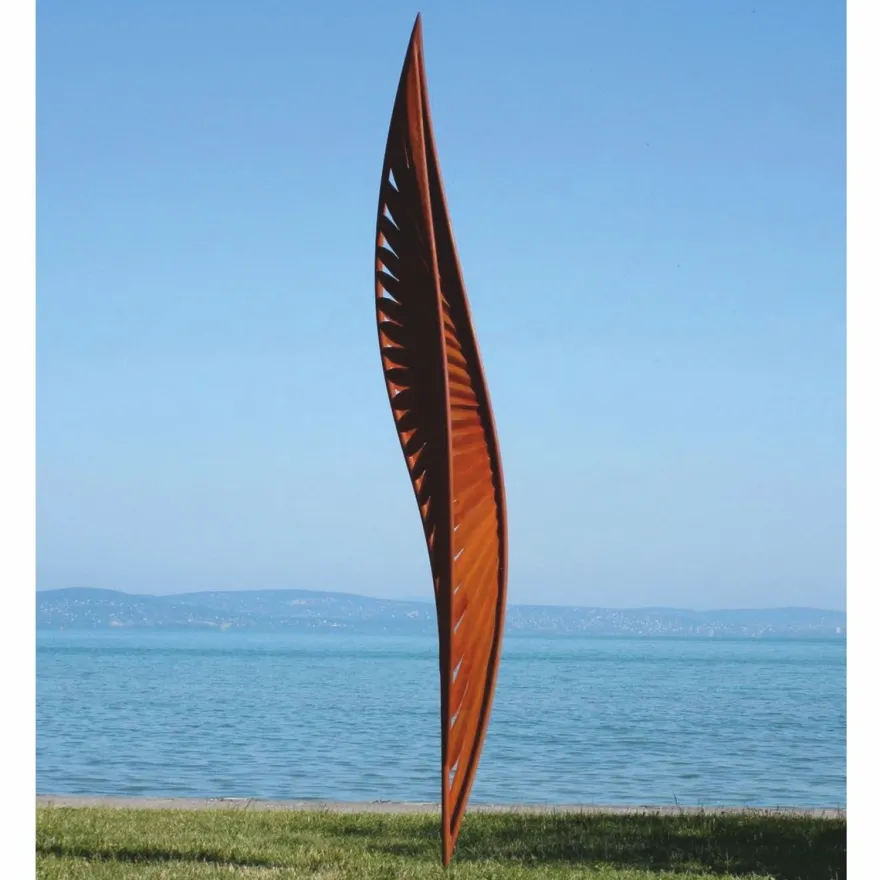 Casa Padrino Luxus Garten Deko Stahl Skulptur Rost H. 400 cm - Garten Skulpturen