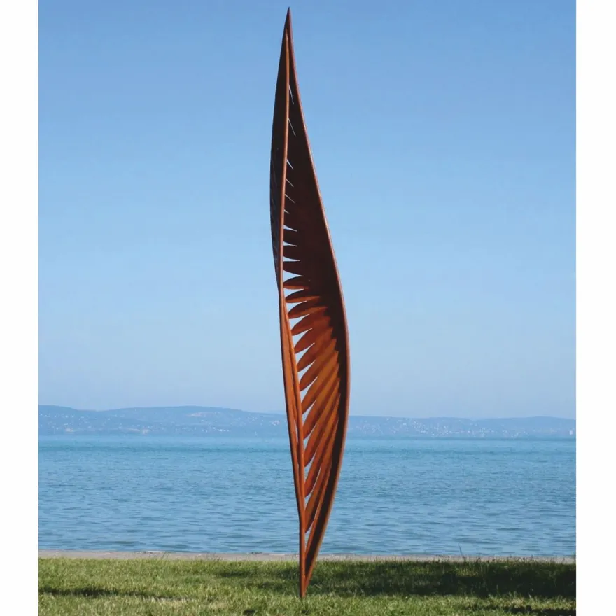 Casa Padrino Luxus Garten Deko Stahl Skulptur Rost H. 400 cm - Garten Skulpturen