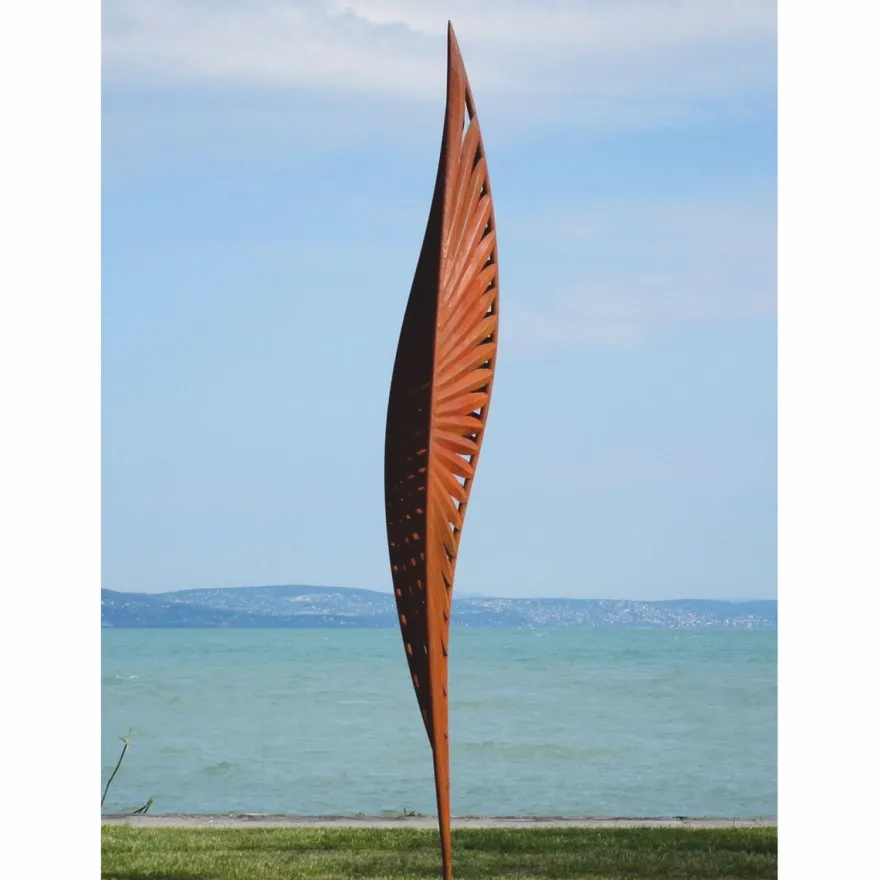 Casa Padrino Luxus Garten Deko Stahl Skulptur Rost H. 400 cm - Garten Skulpturen