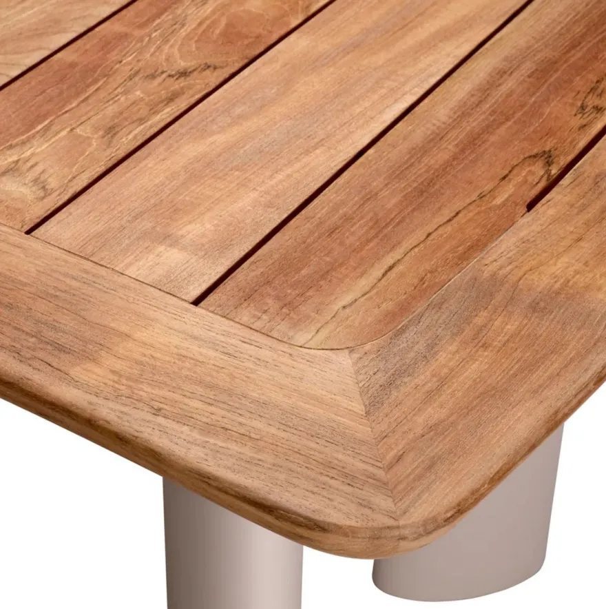 Casa Padrino Luxus Garten Esstisch Naturfarben / Sandfarben 230 cm