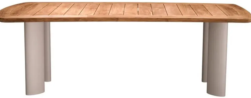 Casa Padrino Luxus Garten Esstisch Naturfarben / Sandfarben 230 cm