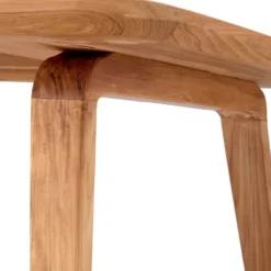Casa Padrino Luxus Garten Esstisch Naturfarben 245 x 110 x H. 76 cm - Rechteckiger Teakholz Gartentisch - Esszimmer Möbel - Garten Möbel - Luxus Möbel - Luxus Qualität