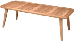 Casa Padrino Luxus Garten Esstisch Naturfarben 245 x 110 x H. 76 cm - Rechteckiger Teakholz Gartentisch - Esszimmer Möbel - Garten Möbel - Luxus Möbel - Luxus Qualität