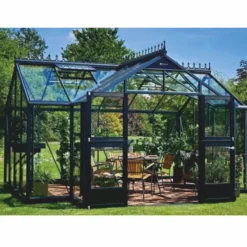 Casa Padrino Luxus Gartenhaus Schwarz 600 x 400 x H. 450 cm - Gartenhäuser