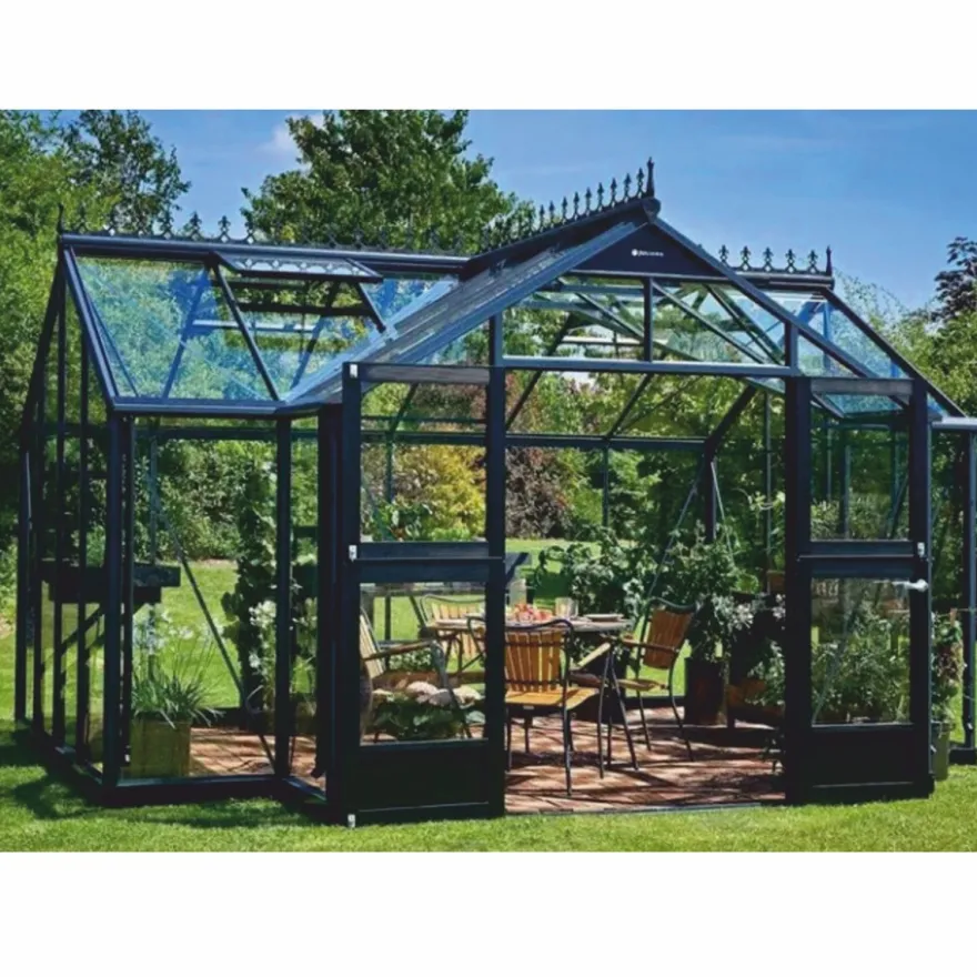 Casa Padrino Luxus Gartenhaus Schwarz 600 x 400 x H. 450 cm - Gartenhäuser