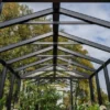 Casa Padrino Luxus Gartenhaus Schwarz 400 x 300 x H. 276,2 cm - Massivholz Garten Haus mit Glasfenstern und Glastüren - Gewächshaus - Luxus Gartenhäuser - Luxus Gewächshäuser