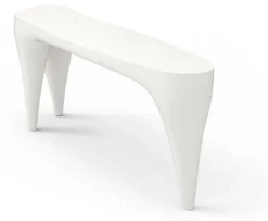 Casa Padrino Luxus Garten Konsole Matt Weiß 200 cm