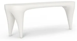 Casa Padrino Luxus Garten Konsole Matt Weiß 200 cm