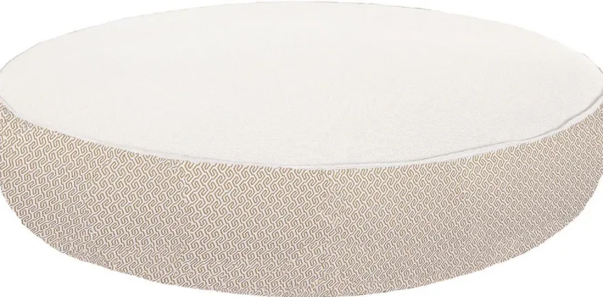 Casa Padrino Luxus Gartenliege - Poolliege Weiß / Beige Ø 180 cm