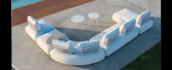 Casa Padrino Luxus Garten Liege Grau 6-teilig 190 x 100 x H. 88 cm - Wetterfest und hochwertig verarbeitet - Moderne Garten Möbel - Luxus Qualität