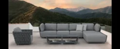 Casa Padrino Luxus Garten Lounge Set Anthrazit 8-teilig 110 x 90 x H. 86 cm - Wetterfest und hochwertig verarbeitet - Moderne Garten Möbel - Luxus Qualität