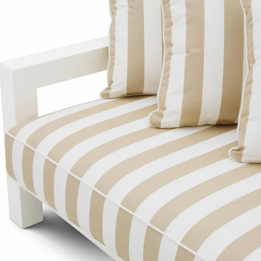 Casa Padrino Luxus Gartenmöbel Set Matt Weiß / Beige - Hotel & Garten Möbel