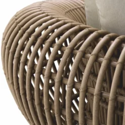 Casa Padrino Luxus Garten Sessel Braun / Sandfarben 120,5 cm - Garten & Hotel Möbel