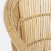Casa Padrino Luxus Gartensessel Naturfarben / Weiß 68 x 65 x H. 82 cm - Rattan Garten & Terrassen Sessel mit Sitzkissen - Garten & Terrassen Möbel - Luxus Qualität