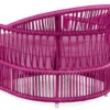 Casa Padrino Luxus Gartensessel Lila 86 x 98 x H. 76 cm - Handgewebter Wetterbeständiger Sessel - Garten Terrassen Hotel Pool Sessel Möbel - Luxus Qualität