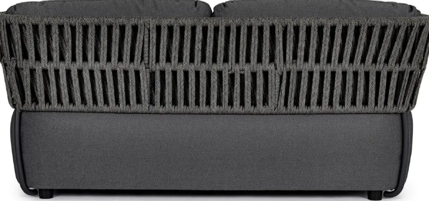 Casa Padrino Luxus Gartensofa Anthrazit / Grau / Schwarz 167 x 86 x H. 79 cm - Wetterbeständiges Garten Sofa - Terrassen Sofa - Garten Möbel - Terrassen Möbel - Outdoor Möbel