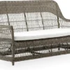 Casa Padrino Luxus Gartensofa mit Sitzkissen Antik Grau / Weiß 191 x 79 x H. 95 cm - Wetterbeständiges Garten & Terrassen Sofa - Garten & Terrassen Möbel - Luxus Qualität