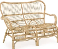 Casa Padrino Luxus Gartensofa Naturfarben 119 x 83 x H. 87 cm - Wetterbeständiges Garten & Terrassen Sofa - Garten & Terrassen Möbel - Luxus Kollektion