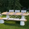 Casa Padrino Luxus Garten Stuhl Set Hellgrau / Grau 5-teilig 57 x 52 x H. 87 cm - Wetterfest und hochwertig verarbeitet - Moderne Garten Möbel - Luxus Qualität