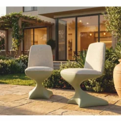 Casa Padrino Luxus Gartenstuhl Grau / Matt Grün - Hotel & Garten Möbel
