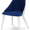Casa Padrino Luxus Gartenstuhl Blau / Matt Weiß H. 94 cm - Luxus Garten Möbel