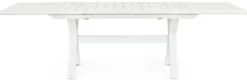 Casa Padrino Luxus Gartentisch Weiß 180-240 x 100 x H. 76 cm - Ausziehbarer Esstisch aus pulverbeschichtetem Aluminium - Luxus Garten & Terrassen Tisch - Luxus Garten & Terrassen Möbel