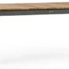 Casa Padrino Luxus Gartentisch Naturfarben / Grau 253-384 x 110 x H. 75 cm - Ausziehbarer Garten Esstisch mit Teakholz Tischplatte und Aluminium Beinen - Luxus Garten & Terrassen Möbel