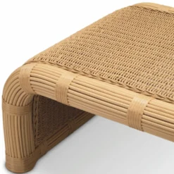 Casa Padrino Luxus Gartentisch Honigfarben 125 cm - Outdoor Garten Couchtisch