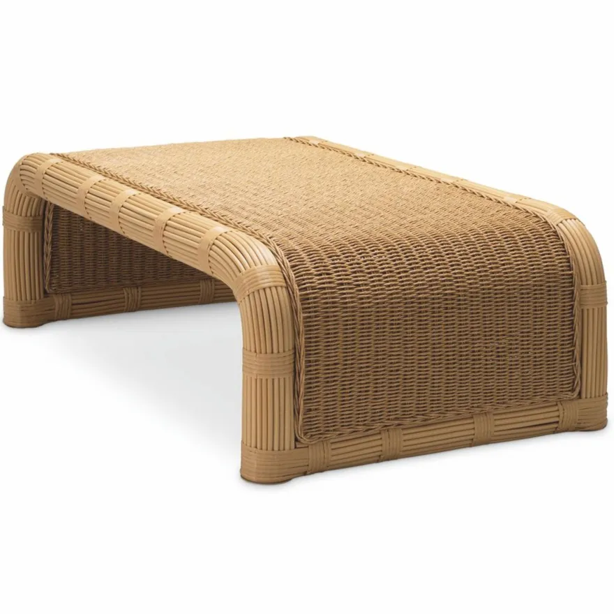 Casa Padrino Luxus Gartentisch Honigfarben 125 cm - Outdoor Garten Couchtisch