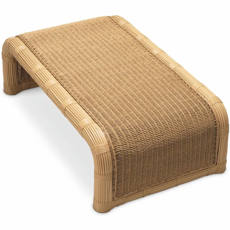 Casa Padrino Luxus Gartentisch Honigfarben 125 cm - Outdoor Garten Couchtisch