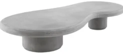 Casa Padrino Luxus Gartentisch Grau 181 x 89,5 x H. 31 cm - Garten Couchtisch aus glasfaserverstärktem Beton - Garten & Terrassen Möbel - Luxus Qualität