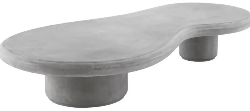 Casa Padrino Luxus Gartentisch Grau 181 x 89,5 x H. 31 cm - Garten Couchtisch aus glasfaserverstärktem Beton - Garten & Terrassen Möbel - Luxus Qualität