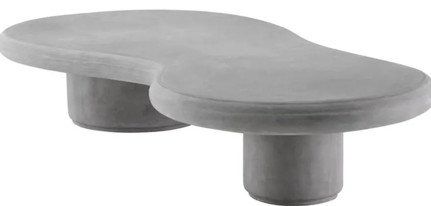 Casa Padrino Luxus Gartentisch Grau 181 x 89,5 x H. 31 cm - Garten Couchtisch aus glasfaserverstärktem Beton - Garten & Terrassen Möbel - Luxus Qualität