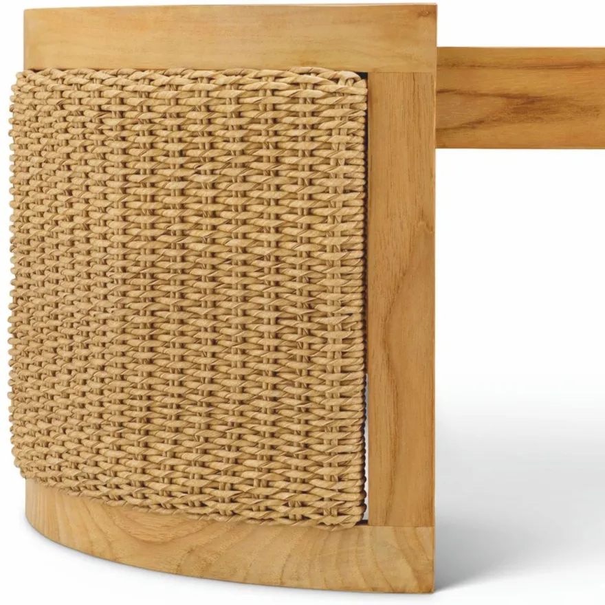 Casa Padrino Luxus Gartentisch Naturfarben 100 cm - Outdoor Garten Couchtisch