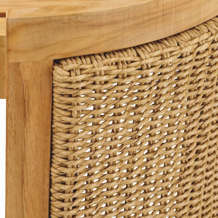Casa Padrino Luxus Gartentisch Naturfarben 100 cm - Outdoor Garten Couchtisch
